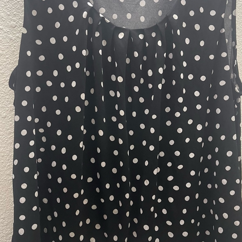 Black and White Polka Dot Women's Top